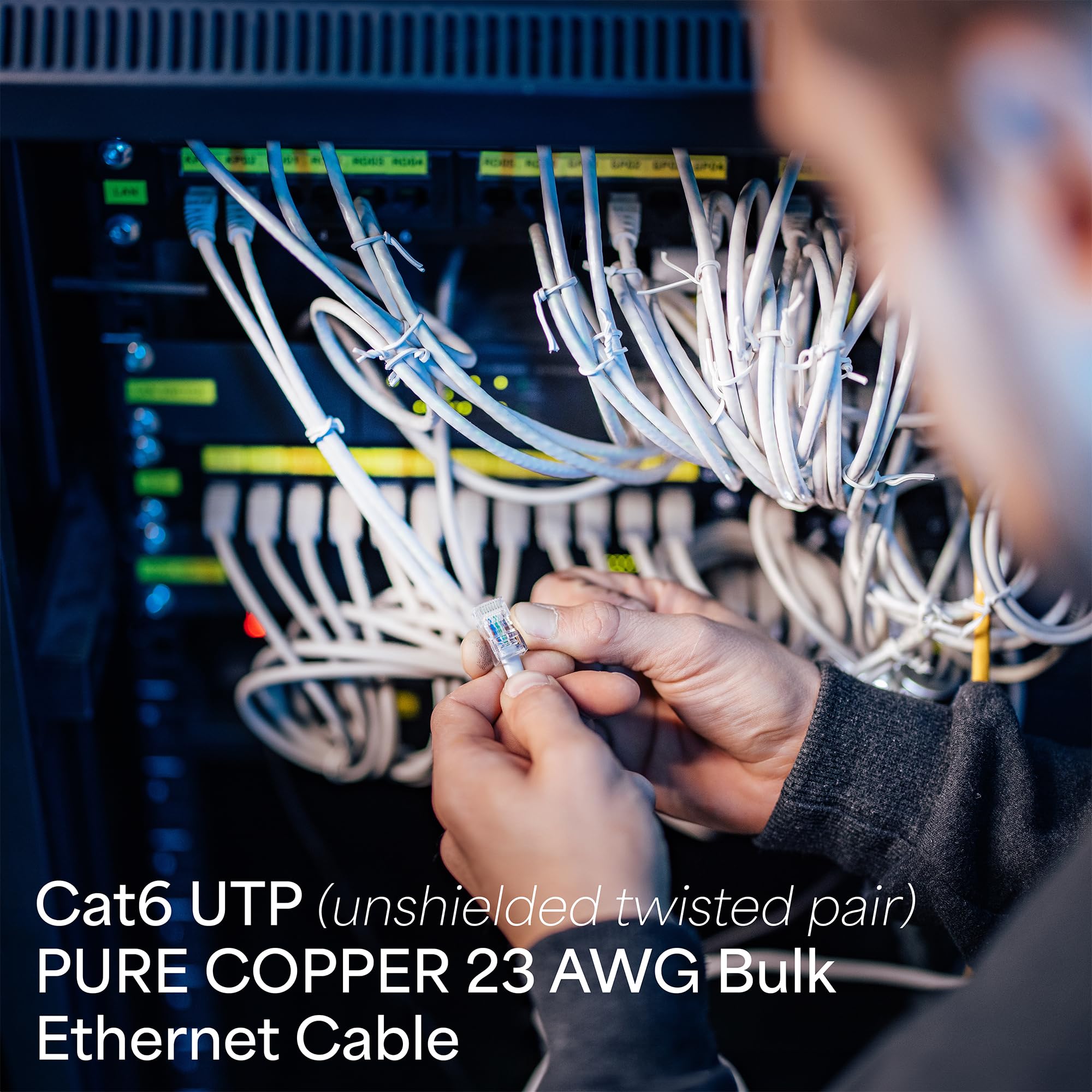 VIVO 150 m Bulk Cat6, cavo Ethernet in rame completo, 23 AWG, UTP Pull Box, Cat-6 Wire, Interno, Installazioni di rete, Bianco, CAVO-V017W