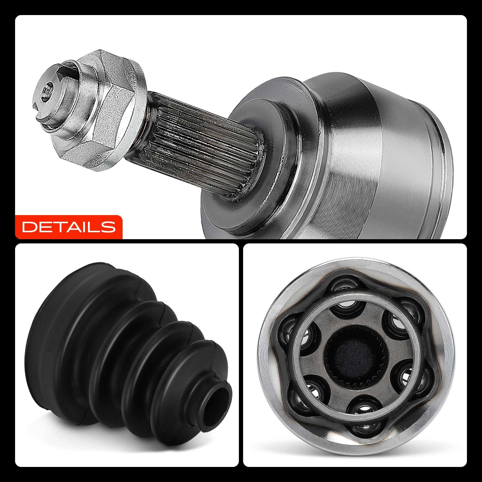 Frankberg Juego de juntas homocinéticas lado de la rueda eje delantero | VKJA5398; Compatible con: Bravo II 198, Plataforma plana/chasis Doblo 263, Stilo Van 192, Doblo MPV 263, Stilo 192