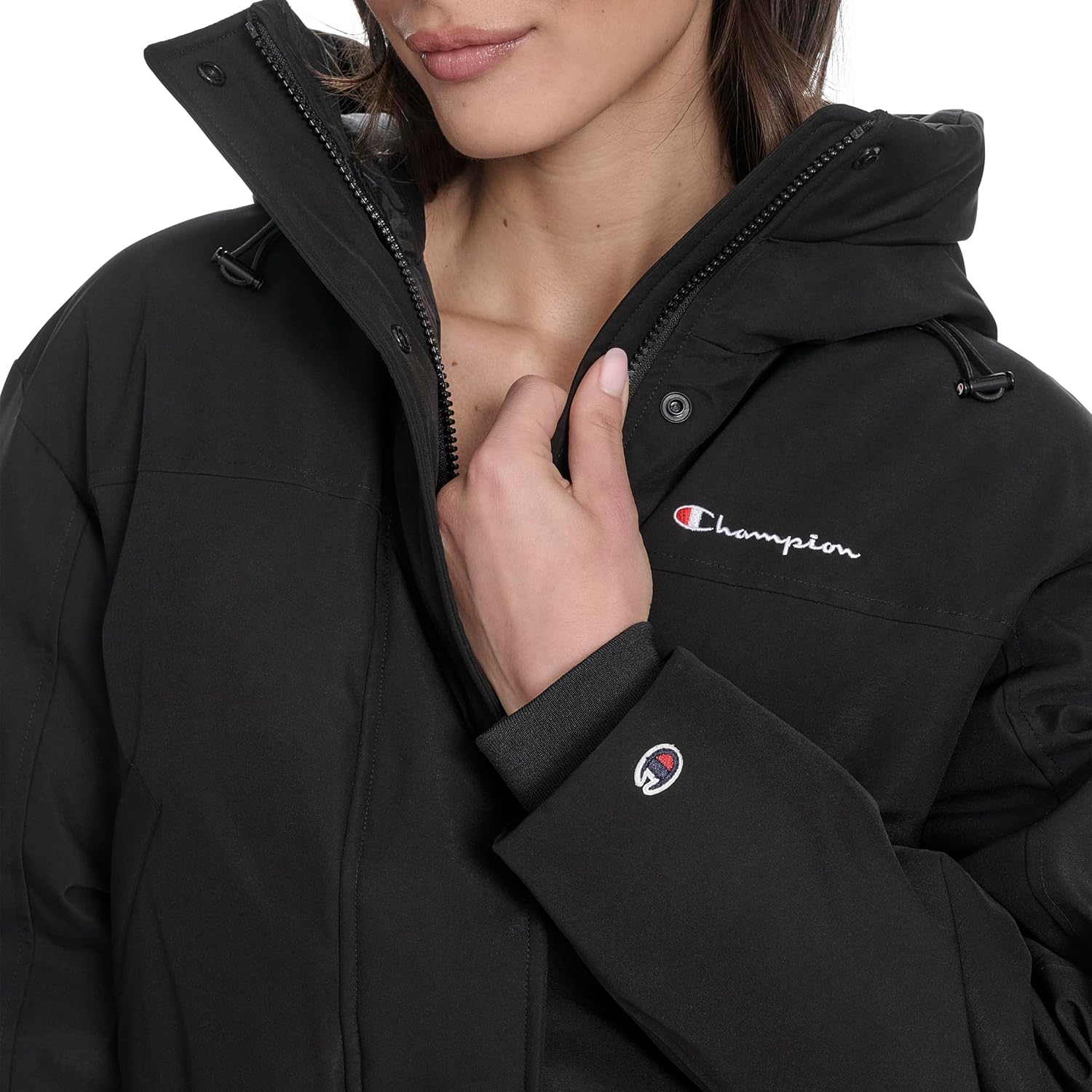 Champion womens Cropped Hooded Ski Bomber - Image 5