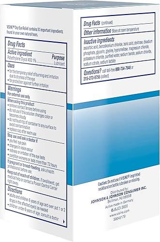 Miniatura 14 de Visine Gotas lubricantes para aliviar los ojos secos para hidratar y calmar los ojos irritados, arenosos y secos, diseñadas para funcionar como