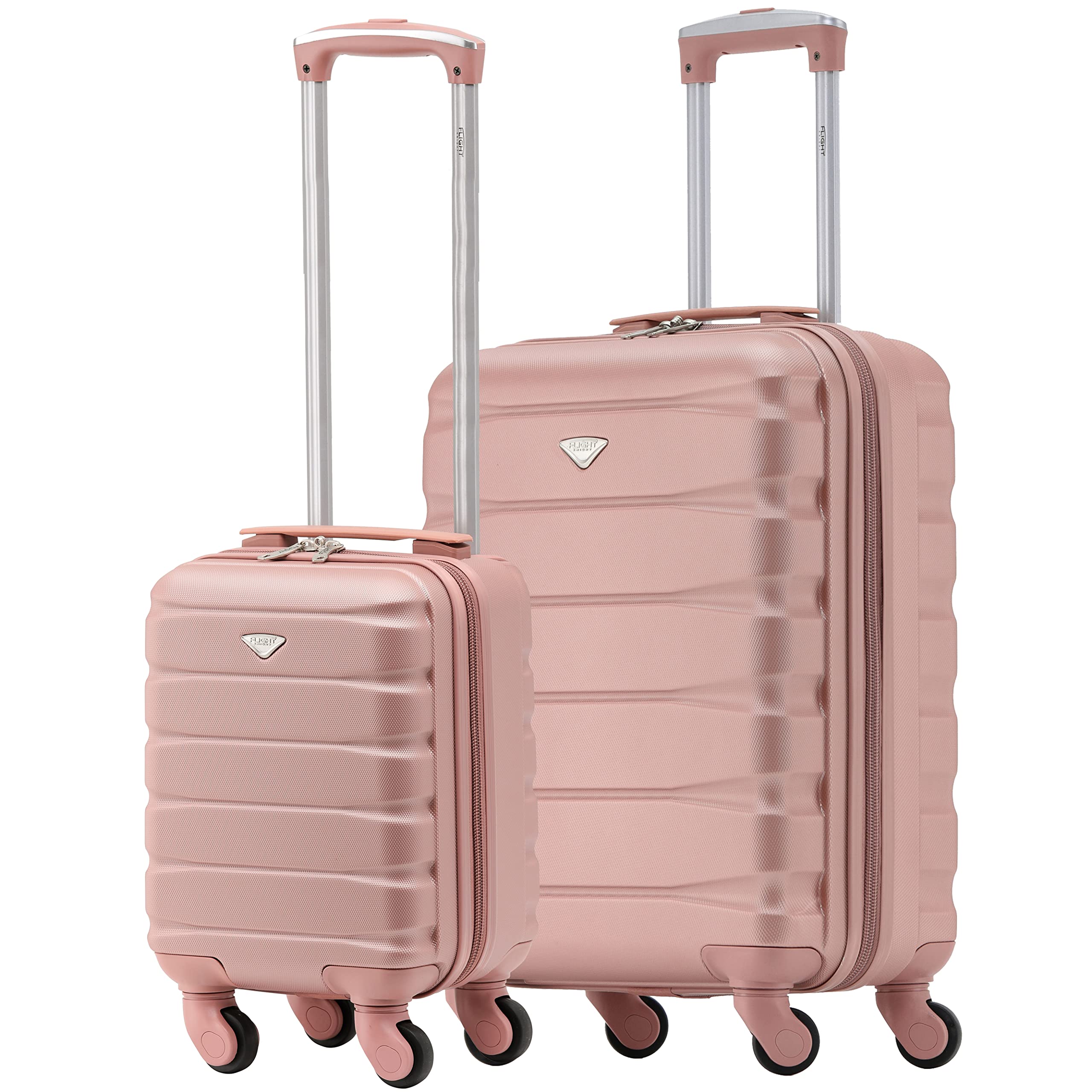 Flight Knight Suitcase Set of 2 Lightweight 4 Wheel ABS Hard Case Cabin Carry On Hand Luggage Approved for Over 100 Airlines Including easyJet, British Airways, Ryanair & Many More 55x35x20cm — view 90