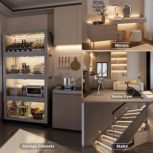 Miniatura 5 de MIWISE COB - Tira de luz LED de 20 pies20.0 ft, CRI 90+ blanco natural 4000 K, alto lumen, regulable, súper brillante, flexible, DC24V, cinta de luz