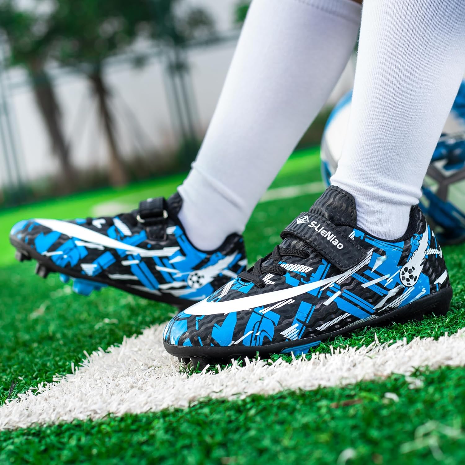 Soccer Cleats for Kids Boys Girls Indoor Football Firm Ground Turf Training Shoes for Youth - Image 3