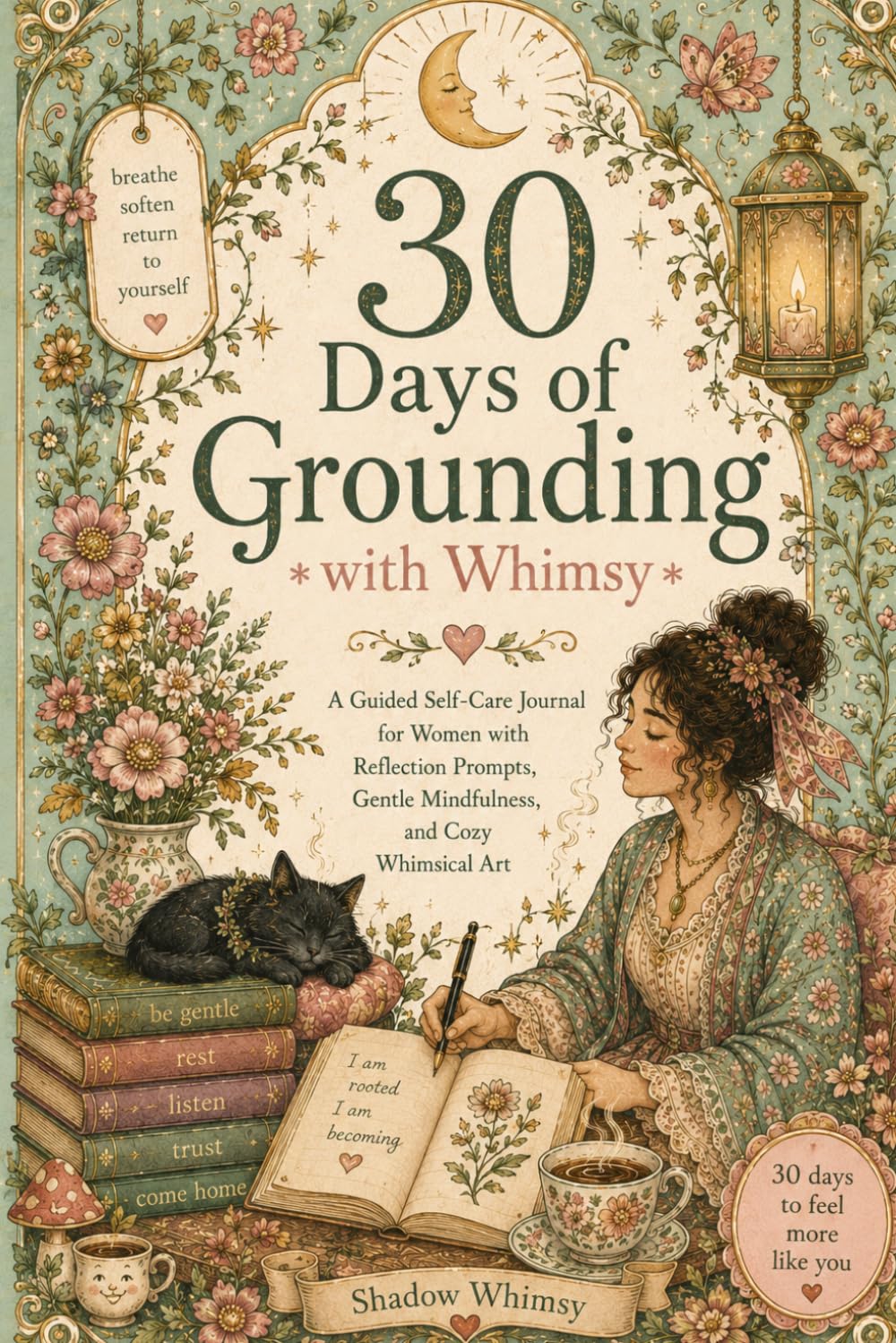30 Days of Grounding with Whimsy: A Guided Self-Care Journal for Women with Reflection Prompts, Gentle Mindfulness, and Cozy Whimsical Art