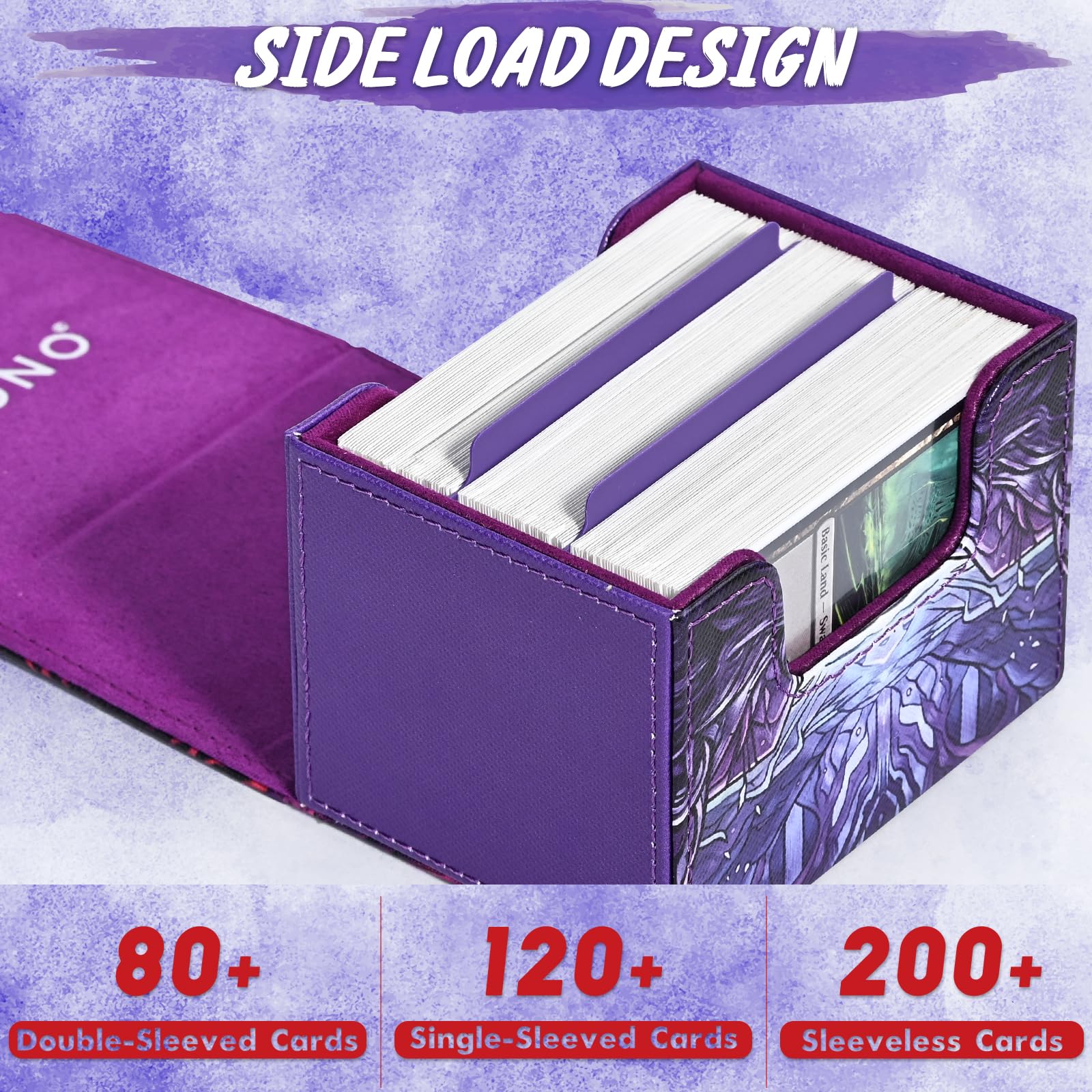 UAONO Boîte de rangement pour cartes à collectionner, peut contenir 2400 cartes à pochettes avec 24 intercalaires et 4 bouchons, fermeture magnétique, étui en cuir synthétique pour cartes MTG, PTCG UAONO Boîte de rangement pour cartes à collectionner, peut contenir 2400 cartes à pochettes avec 24 intercalaires et 4 bouchons, fermeture magnétique, étui en cuir synthétique pour cartes MTG, PTCG