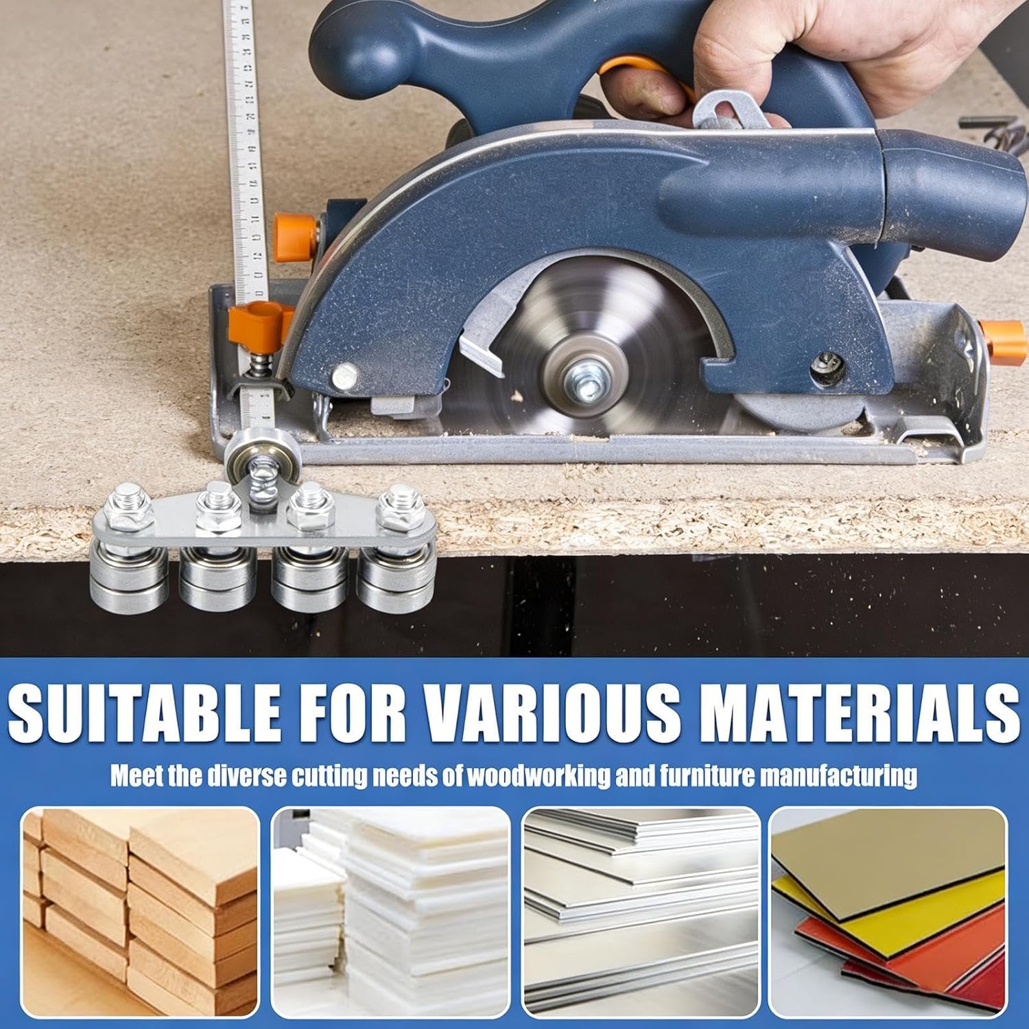 Positioning Calipers Tool, Adjustable Professional Measurement Guide Rail, Precision Cutting Guide for Circular Saws, Accurate Diy Project Accessory, Tool for Furniture Making Home