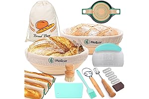 Meilzer Banneton Bread Proofing Basket Gift Set