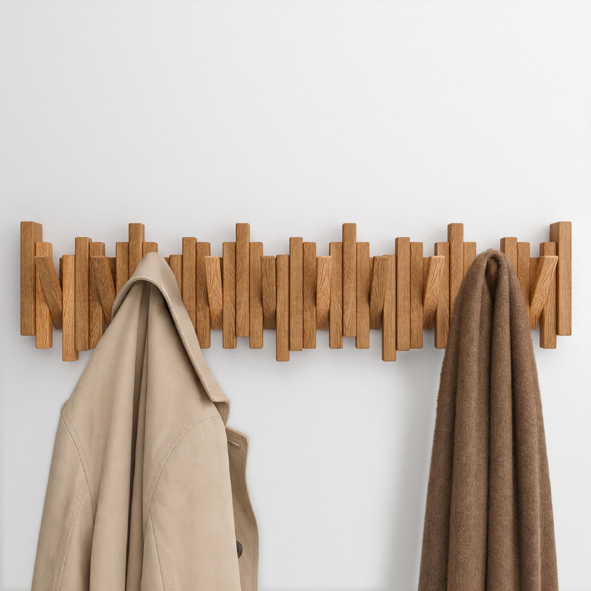 WECO Appendiabiti da parete (laccata trasparente, 83 cm, 10 ganci)