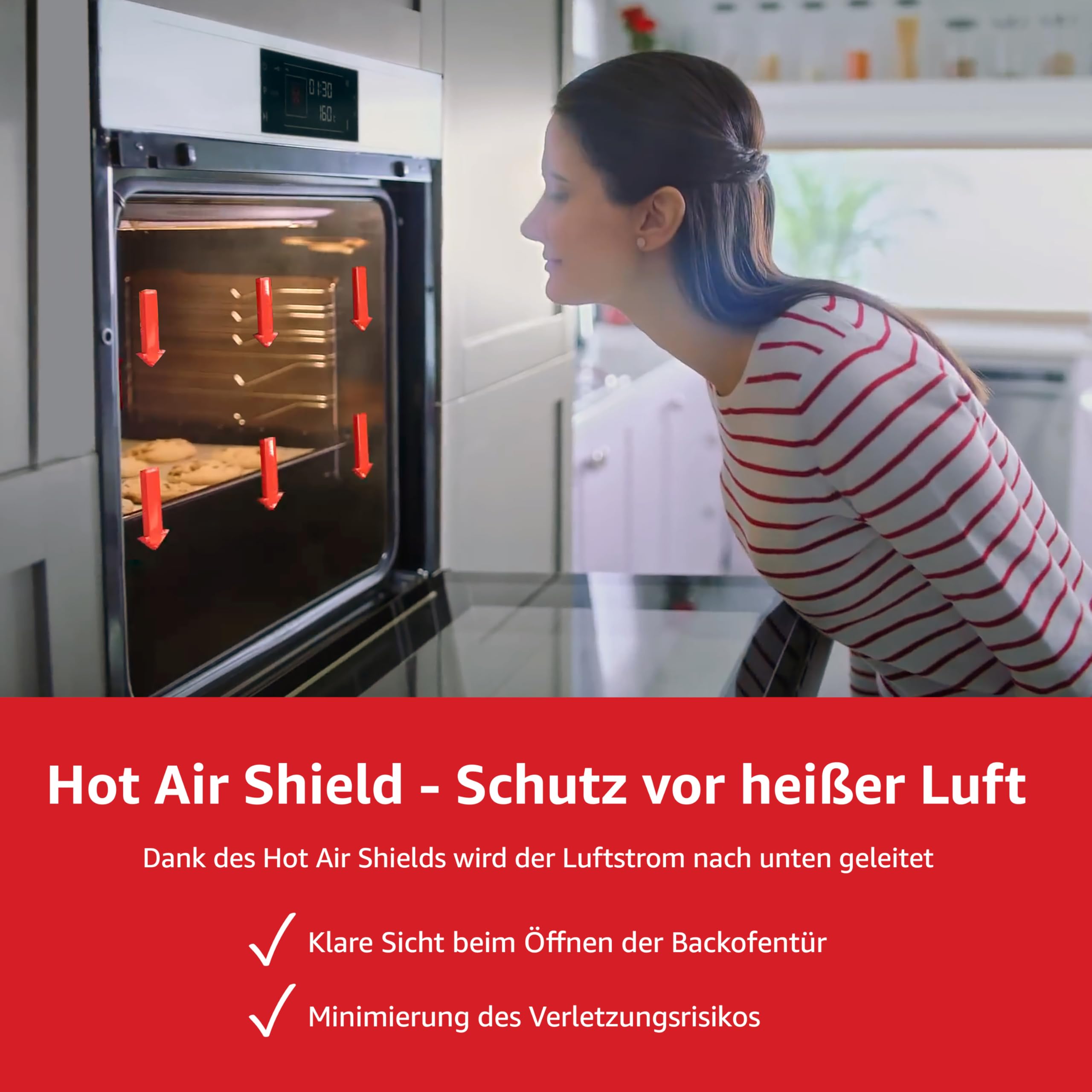 Telefunken ECHS65A-B2 Einbauherd-Set 60 cm 65 Liter Glaskeramik-Kochfeld 4 Zonen Backofen mit Grill Umluft Edelstahl