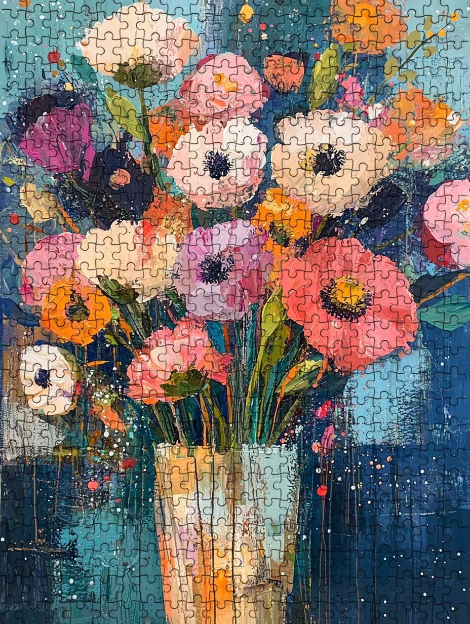 Puzzle 3000 elementów, puzzle dla dorosłych wazon bukiet artystyczne puzzle, gra puzzli, drewniane układanki, niemożliwe klasyczne układanki, do gry edukacyjnej wyzwanie zabawki, układanki rodzinne