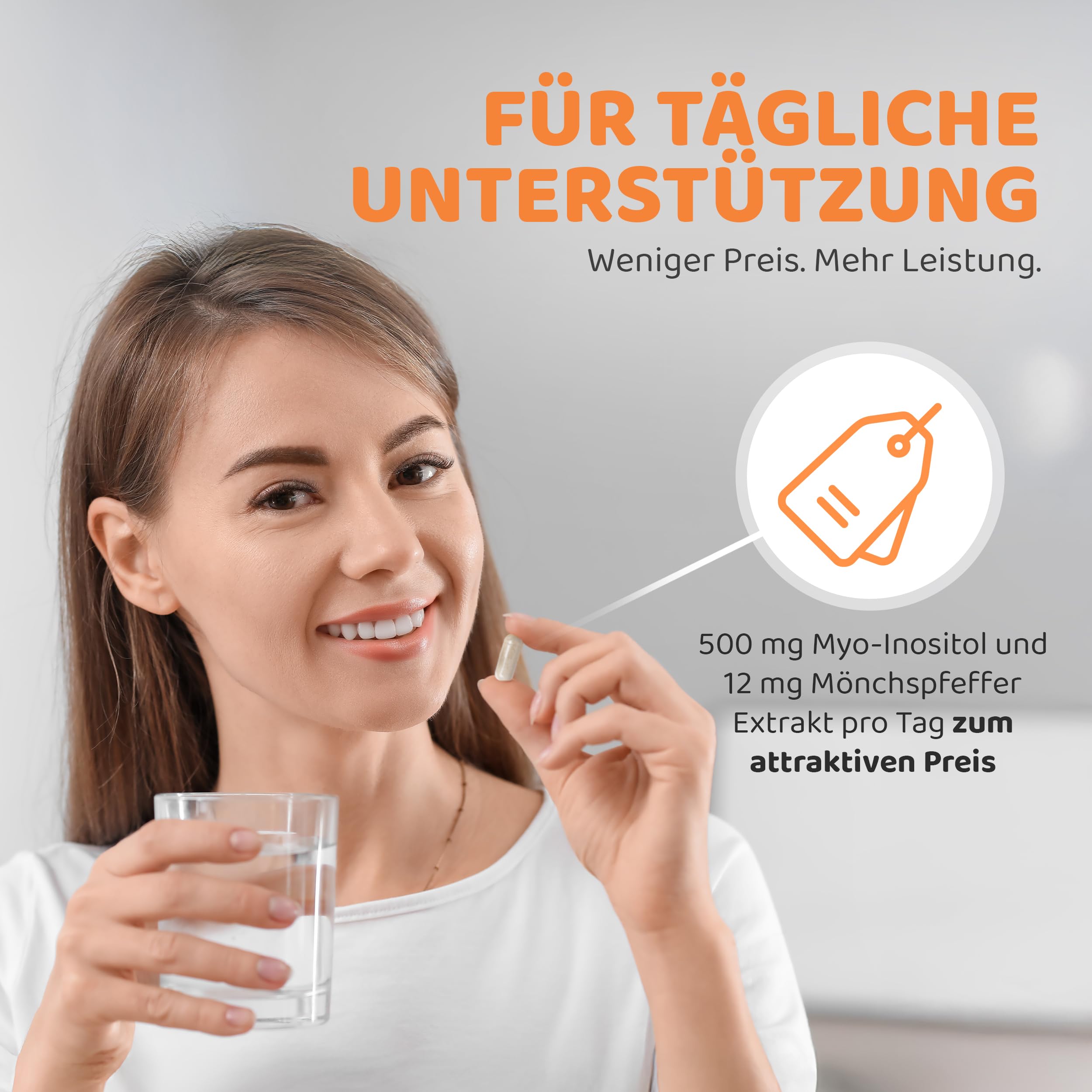 3x Myo Inositol & Mönchspfeffer hochdosiert – 270 vegane Frauen Vitamine Kapseln mit L-Carnitin, Folsäure, B6, B12, Eisen & Zink - Vitex Agnus Castus - laborgeprüft, gluten- & laktosefrei - vitaworld