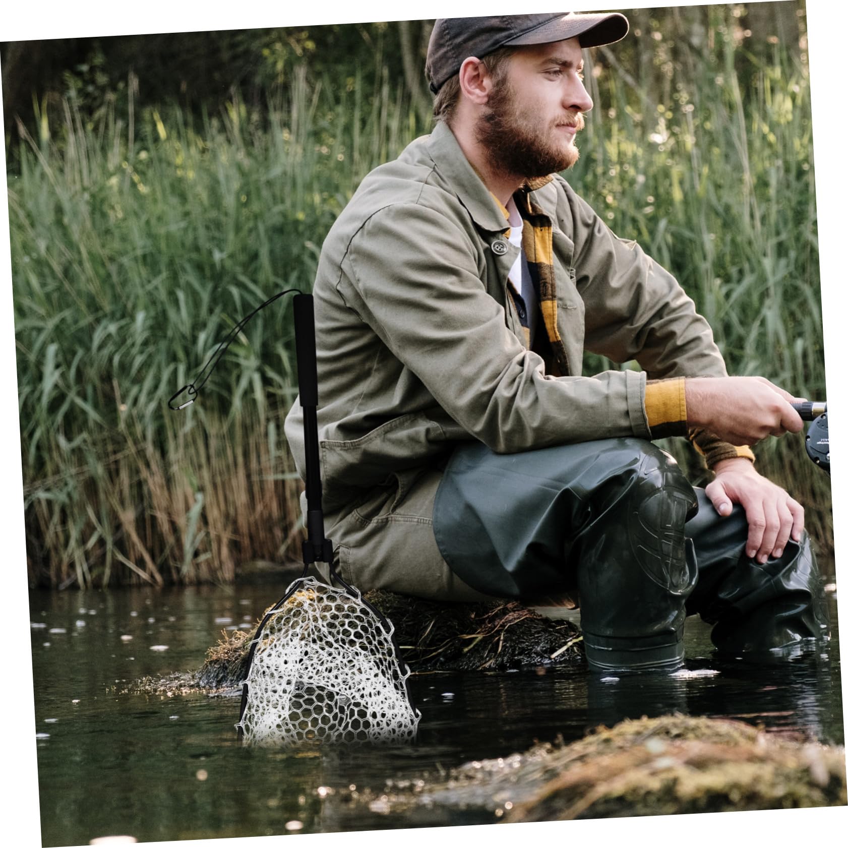 Pala Plegable para Pesca con Mosca Plegable para Camarones para Peces para Pesca De Camarones para Agua Dulce y Salada
