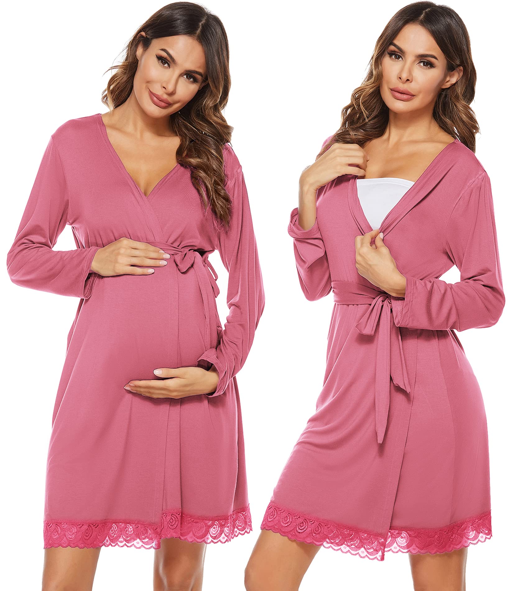 Buy SWOMOG Women's Maternity Nursing Robe Pregnancy Hospital feeding