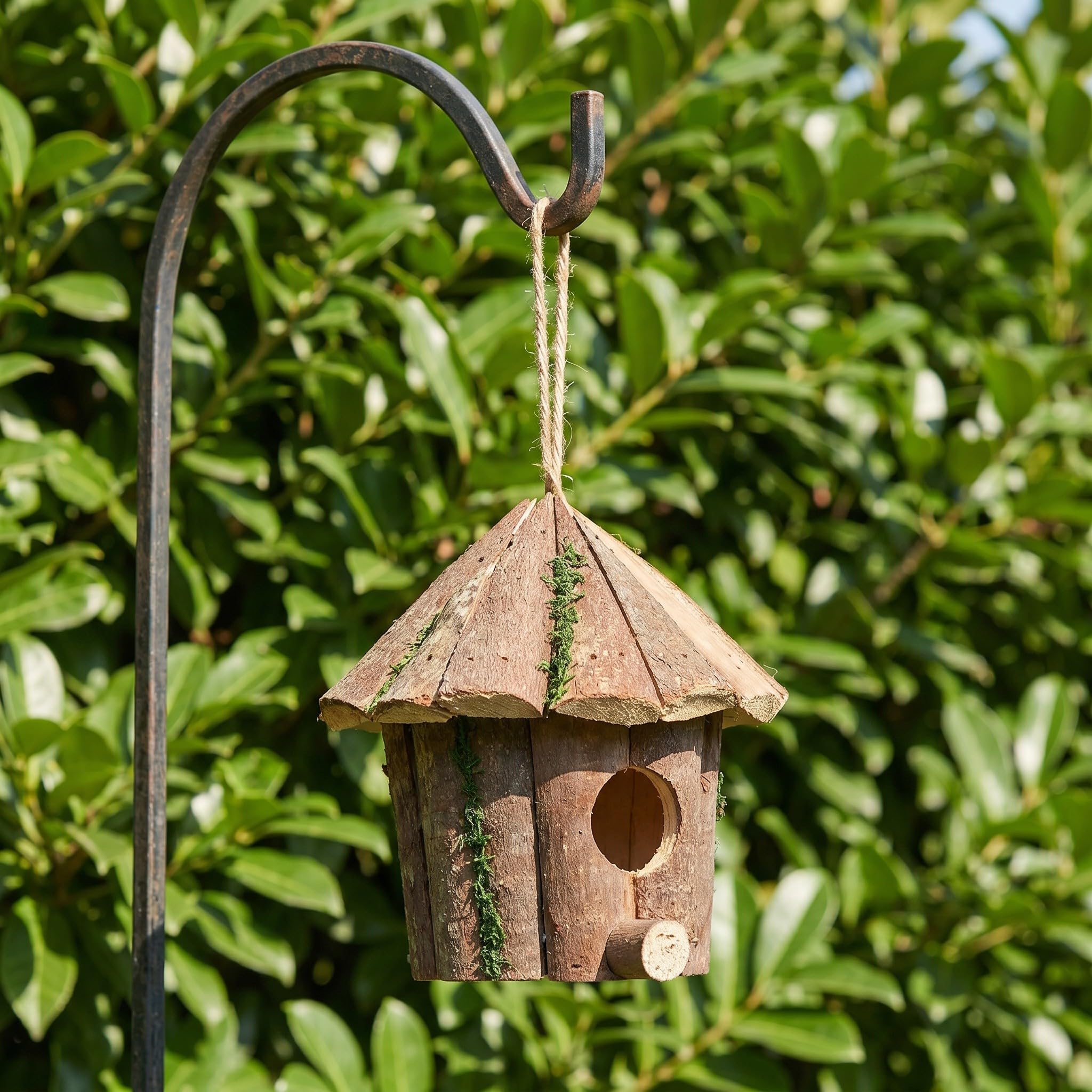 Zerodeko Lot de 3 nichoirs Suspendus d'extérieur, nichoirs décoratifs en Bois, Petits nids en jonc de mer, abris de Jardin pour canaris, Rouges-Gorges et moineaux