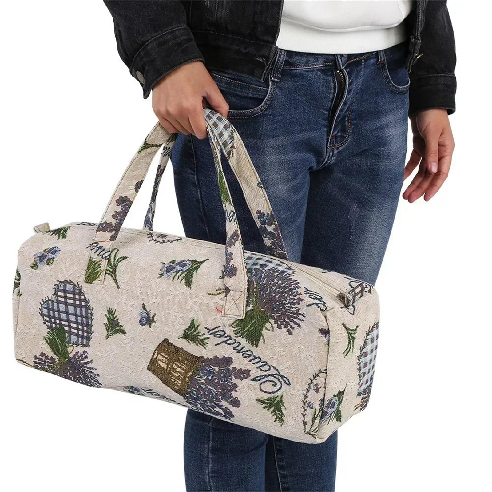 Bolsa de herramientas de tela grande, bolsa de almacenamiento for el hogar, herramienta for tejer y coser, bolsa de almacenamiento, suministros de almacenamiento de hilo de ganchillo(Green)