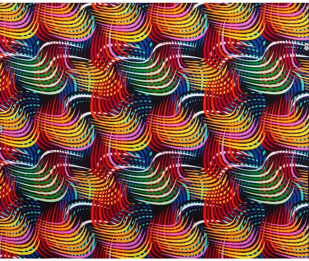 6 Yards Kente African Fabrics Bright Color Polyester African Cloth Ankara Fabric Sewing for Crafts