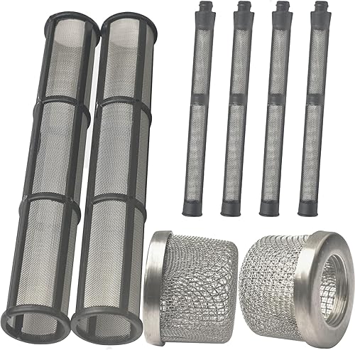 GDHXW Juego de pantalla de filtro de pulverización sin aire de 3 tipos, filtro de tubo de succión, bomba de pulverización, filtro de núcleo