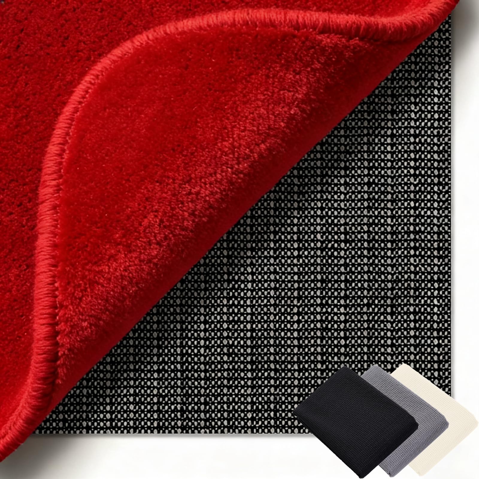 Antideslizante Alfombra 180 x 300 cm Multiusos de PVC, Lavable, Cortable, Reutilizable y sin Olores, PVC Multiusos Base de Antideslizante Adecuado para Parqué O Baldosas, Negro