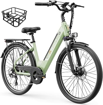Jasion Roamer/ST eBikes for Adults, 26" 528WH Electric Bikes for Adults