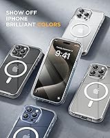 Vista 744 de Miracase Funda magnética para iPhone 14 de 6.1 pulgadas, protector de pantalla de vidrio templado integrado + protector de lente, compatible