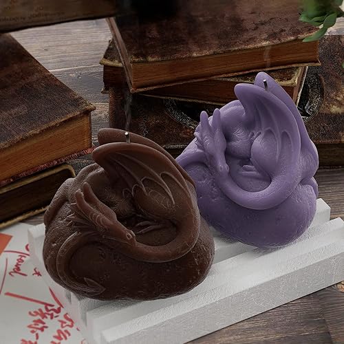 Miniatura 2 de Molde de vela de dragón molde de dragón en piedra, molde de resina de dragón, molde de arcilla, molde de fundición de resina para joyería, moldes