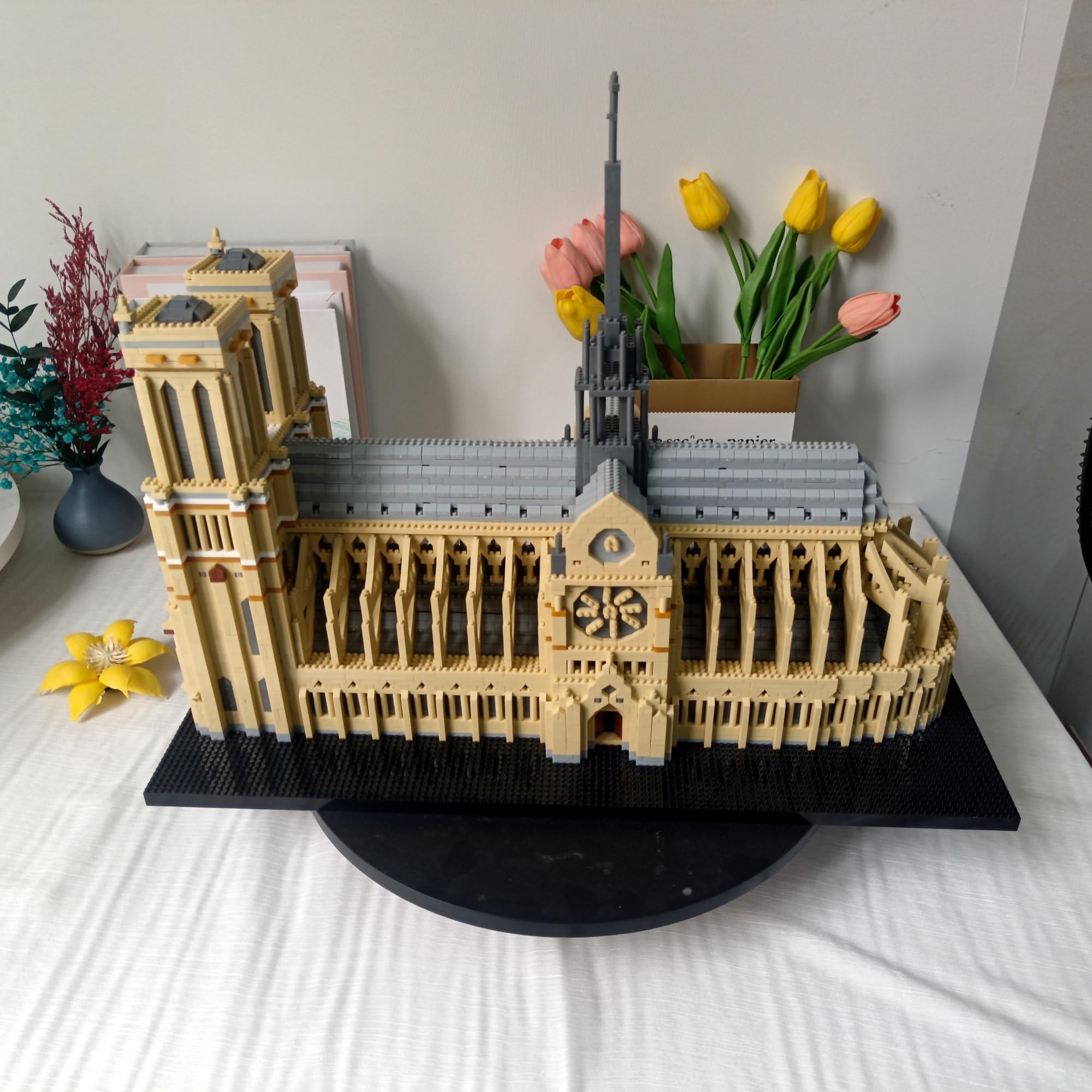 alltogetho Paris Notre Dame Kathedrale Mikro-Bausteine, 7300+ Teile, 3D-herausfordernde Architektur-Set für Erwachsene, Sammlerstück, Ausstellungsmodell, pädagogisches Souvenir, Geschenk für