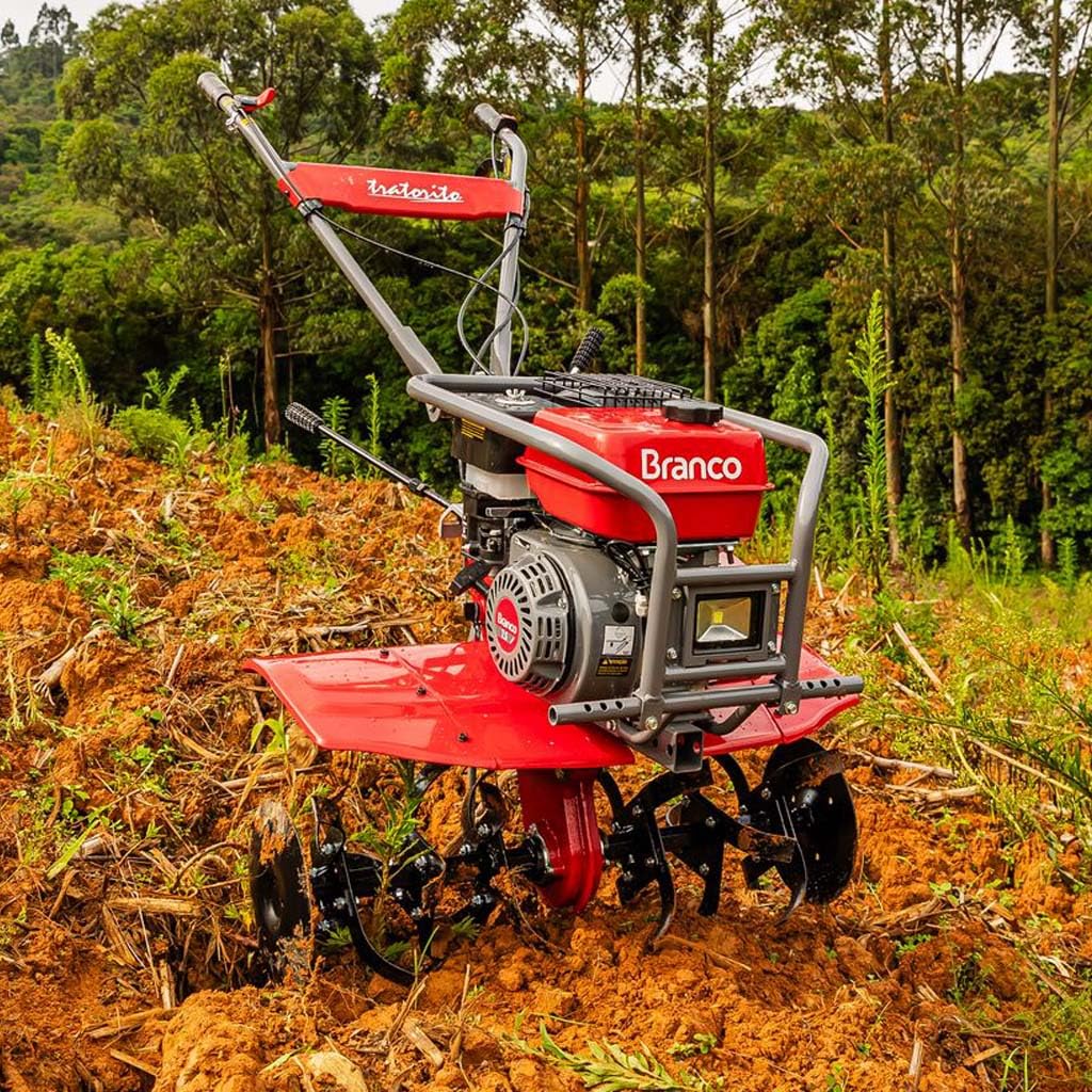 Motocultivador Arador Tratorito com Enxada Rotativa 7,5 cv Branco