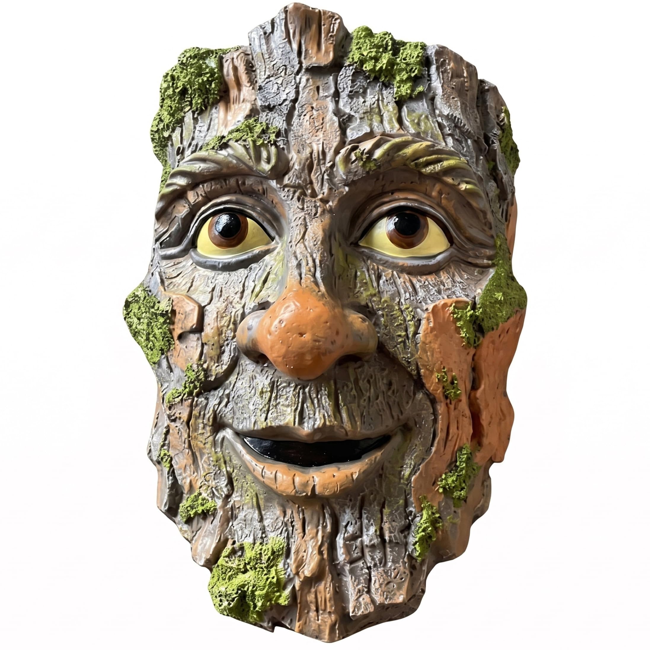 Hotainoys Tree Faces Decor Outdoor, Mini Resin Tree Face With Moss, Faces For Trees Outdoor, Funny Garden Patio Art Statue Decor