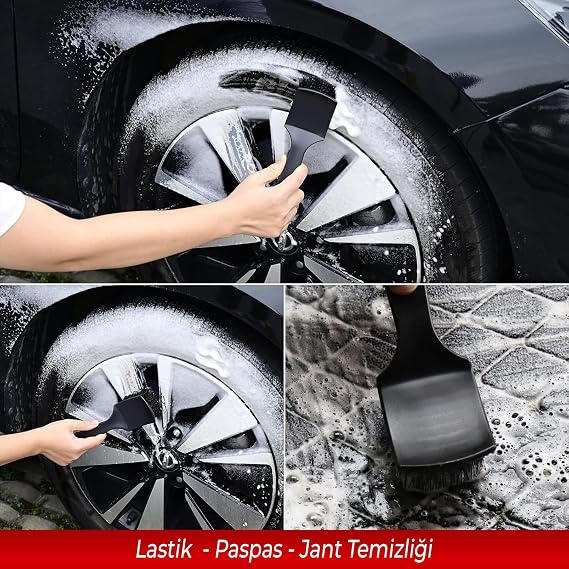 WONKEY - Lastik, Paspas Temizleme Fırçası, Arabalar veya Motorsikletler için Lastik Temizleyici Sert Fırça