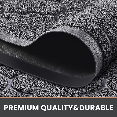 Miniatura 4 de LuxStep Tapete grande de 17 x 30 pulgadas para interiores y exteriores, antideslizante, diseño de perfil bajo, tapete duradero para atrapa la