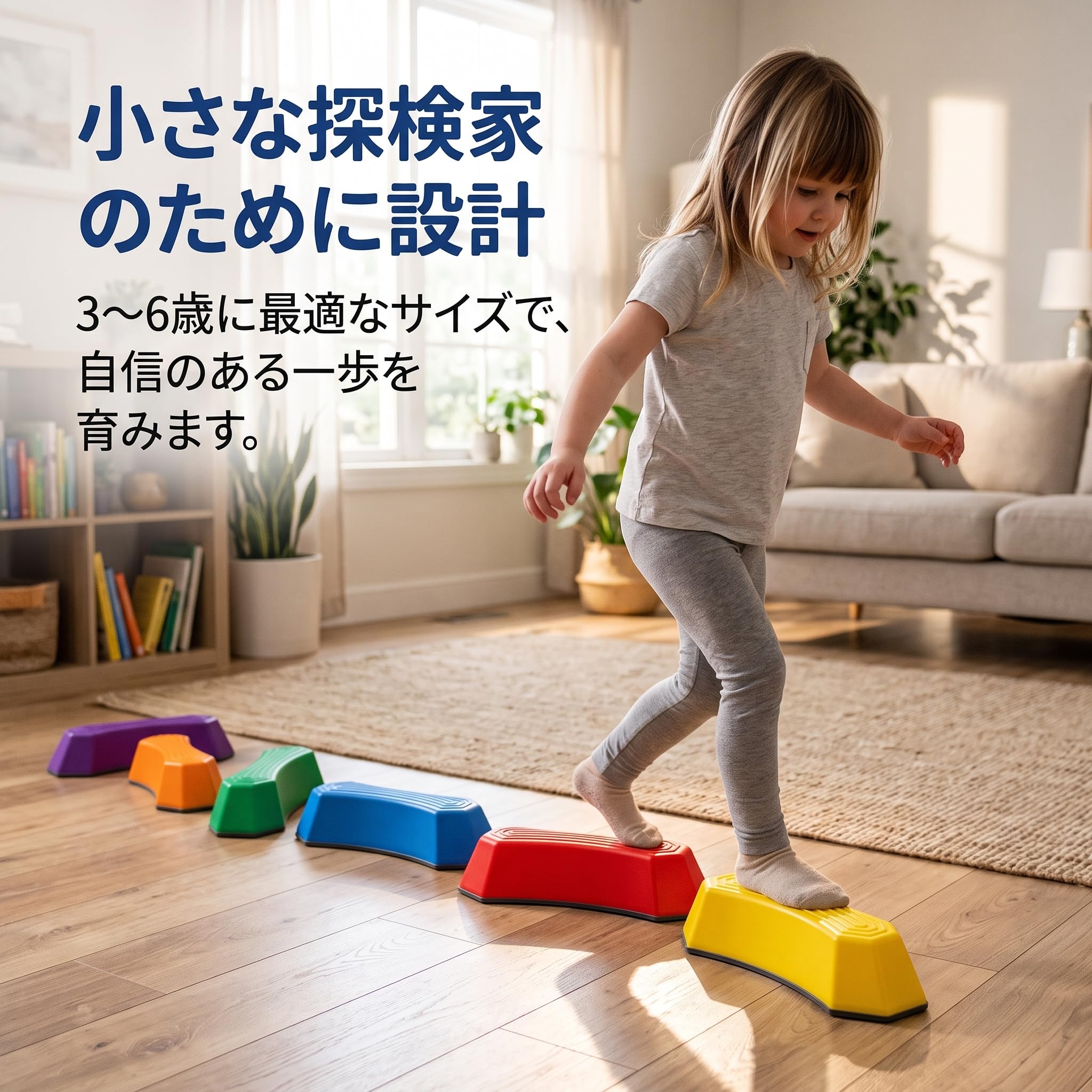 Piedras Equilibrio para Niños, Juguetes Sensoriales Apilables y Antislizantes para Psicomotricidad Infantil, Arcoíris, 6 piezas