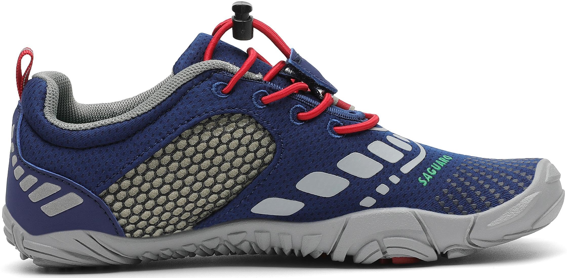 SAGUARO Chaussures de Trail Running Enfants Chaussures Minimalistes Antidérapantes Respirantes pour Garçons et Filles