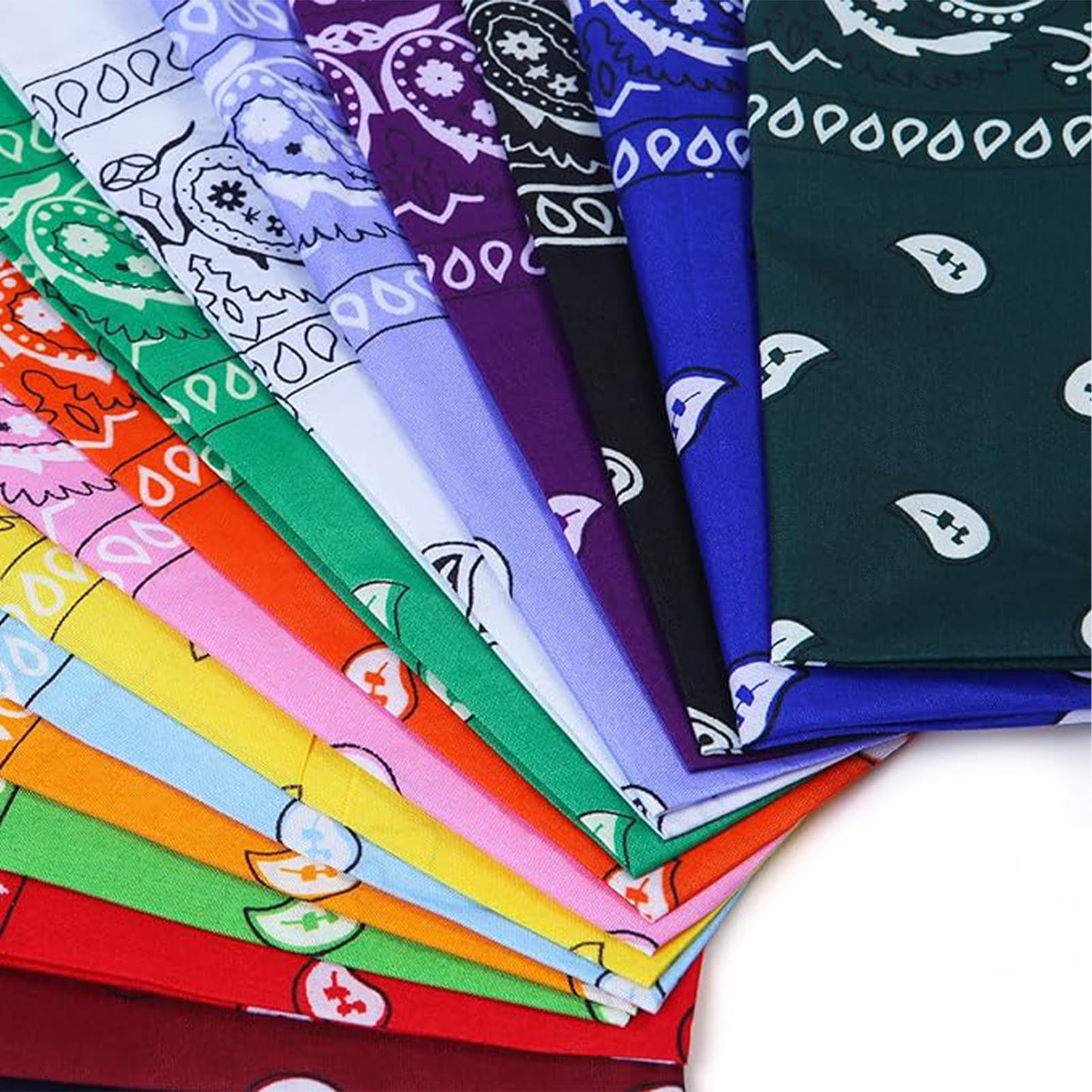 Bandana Scarf 22Pcs Mix Colour Multifunction Head Scarves Unisex Neck Scarves Large Handkerchiefs Assorted Colour Square Bandanas for Men and Women/Ladies 55 x 55cm — view 4