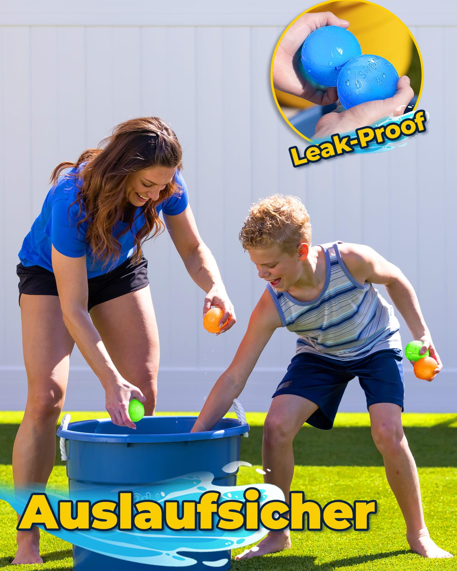 Wasserbomben Wiederverwendbar 12 Stück, Magnetisch Selbstschließend, Wiederbefüllbare Wasserbomben für Kinder 3-12 Jahre, Outdoor Spiele Wasserspielzeug für Poolparty & Garten Sommer