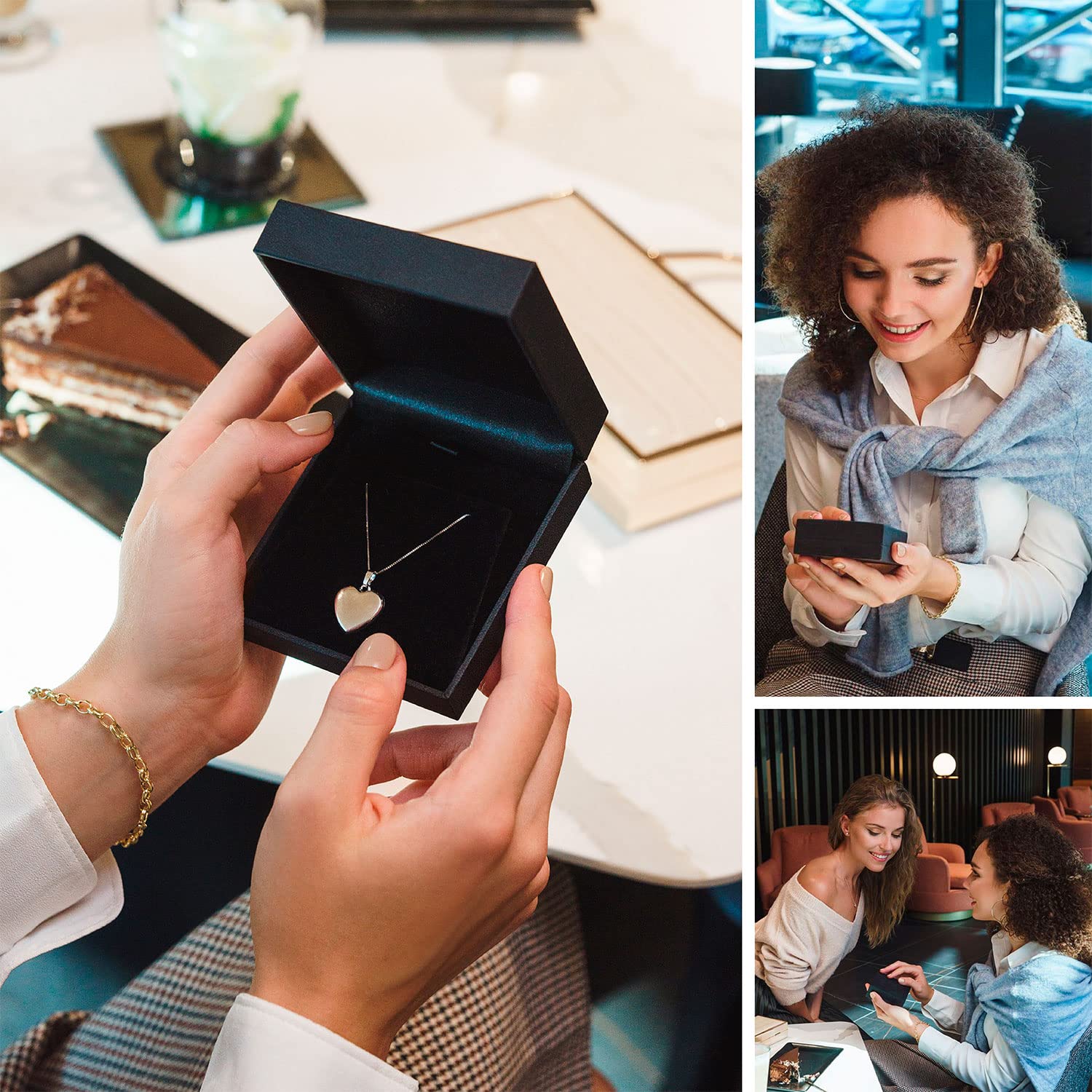 EDELIND Sehr feine Goldkette Damen Mädchen Herren 0,7 mm Venezianerkette 333, 375 oder 585 aus Weißgold Echt Gold mit Schmuck Geschenkbox