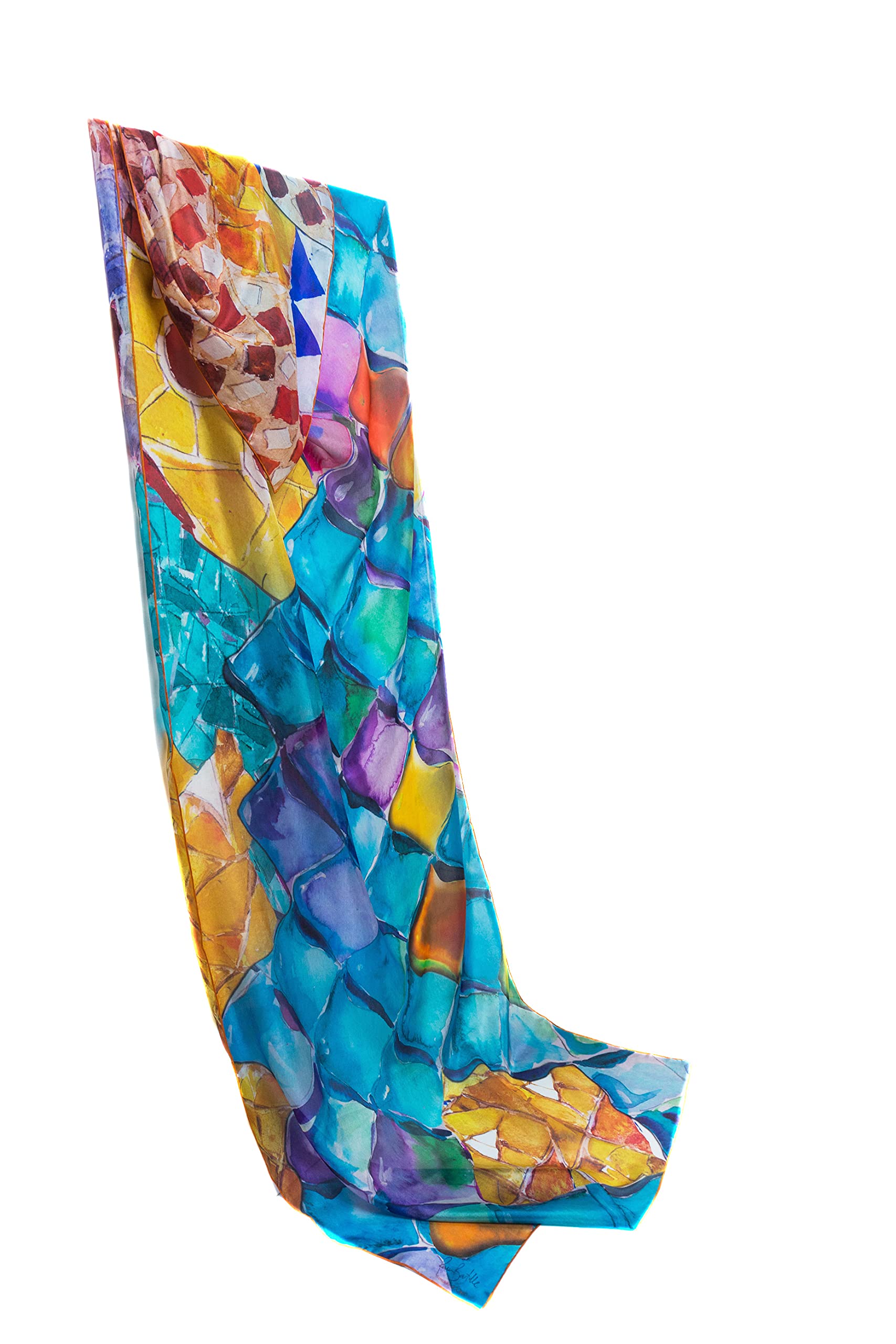 Foulard en soie Écailles du dragon Gaudí