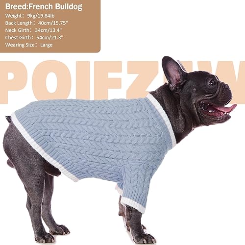 Miniatura 2 de Suéter de forro polar grueso para perro, ropa de gato, ropa de punto de cuello alto para perros, suéter transpirable para Navidad y vacaciones, ropa
