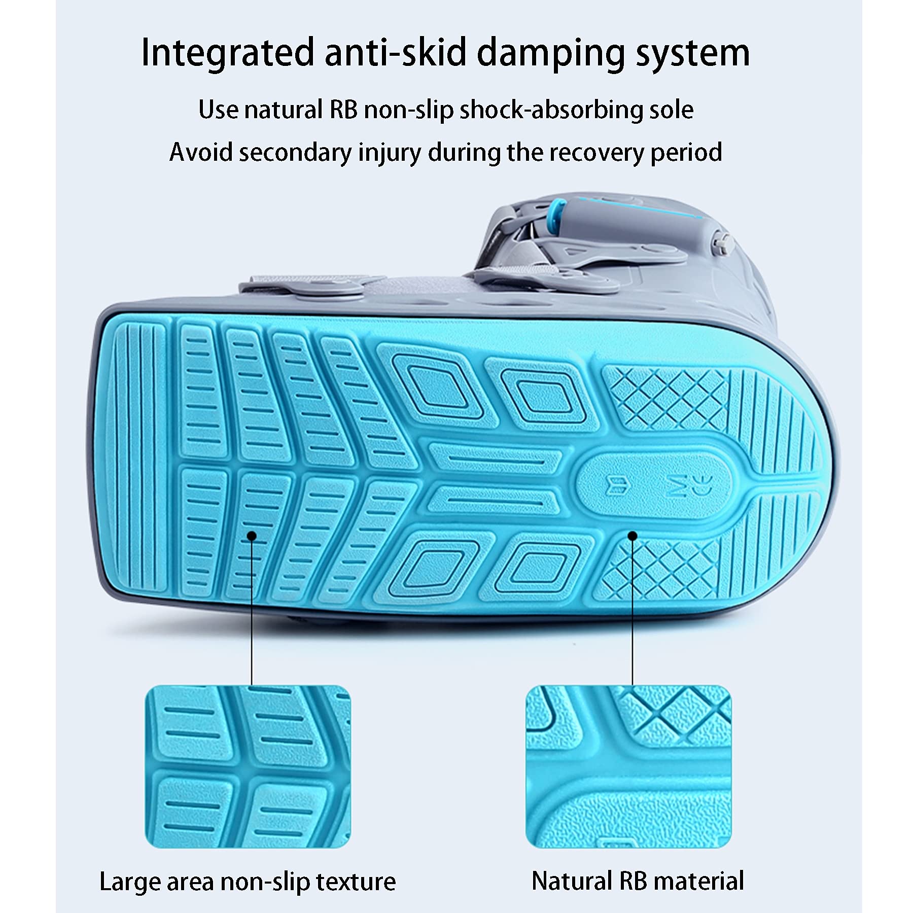Bota Ortopédica para Lesiones Tobillo Tecnología para Lesiones Dedo Pie Tobillo Reduce Dolor Inflamación Perfil ​bajo Bota Ortopédica Médica para Caminante Protección Bota Curativa,Middle