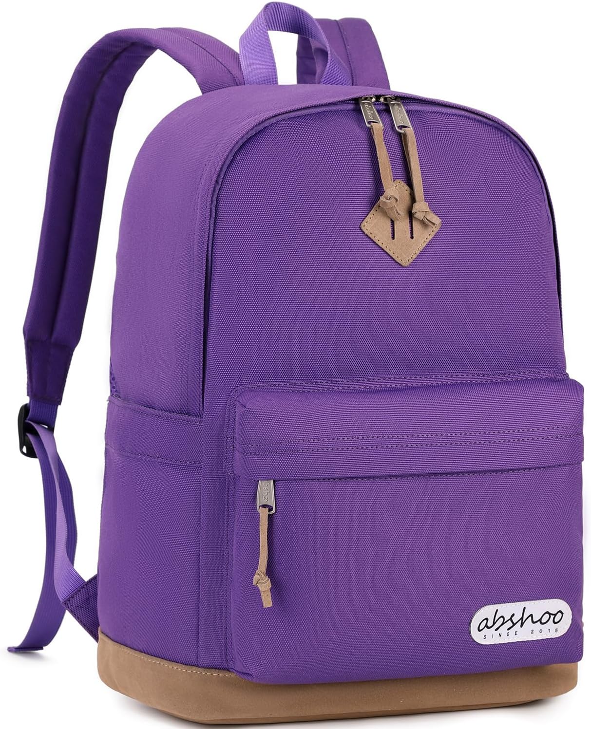 abshoo Basic School Backpack For College Middle High School Water Resistant Bookbag Travel Daypack (Purple) - Image 2