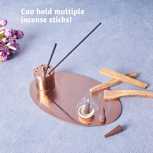 Miniatura 5 de Folkulture Soporte de incienso o quemador de incienso, moderno atrapasamanos o soporte para palo de incienso para decoración del hogar, bandeja de