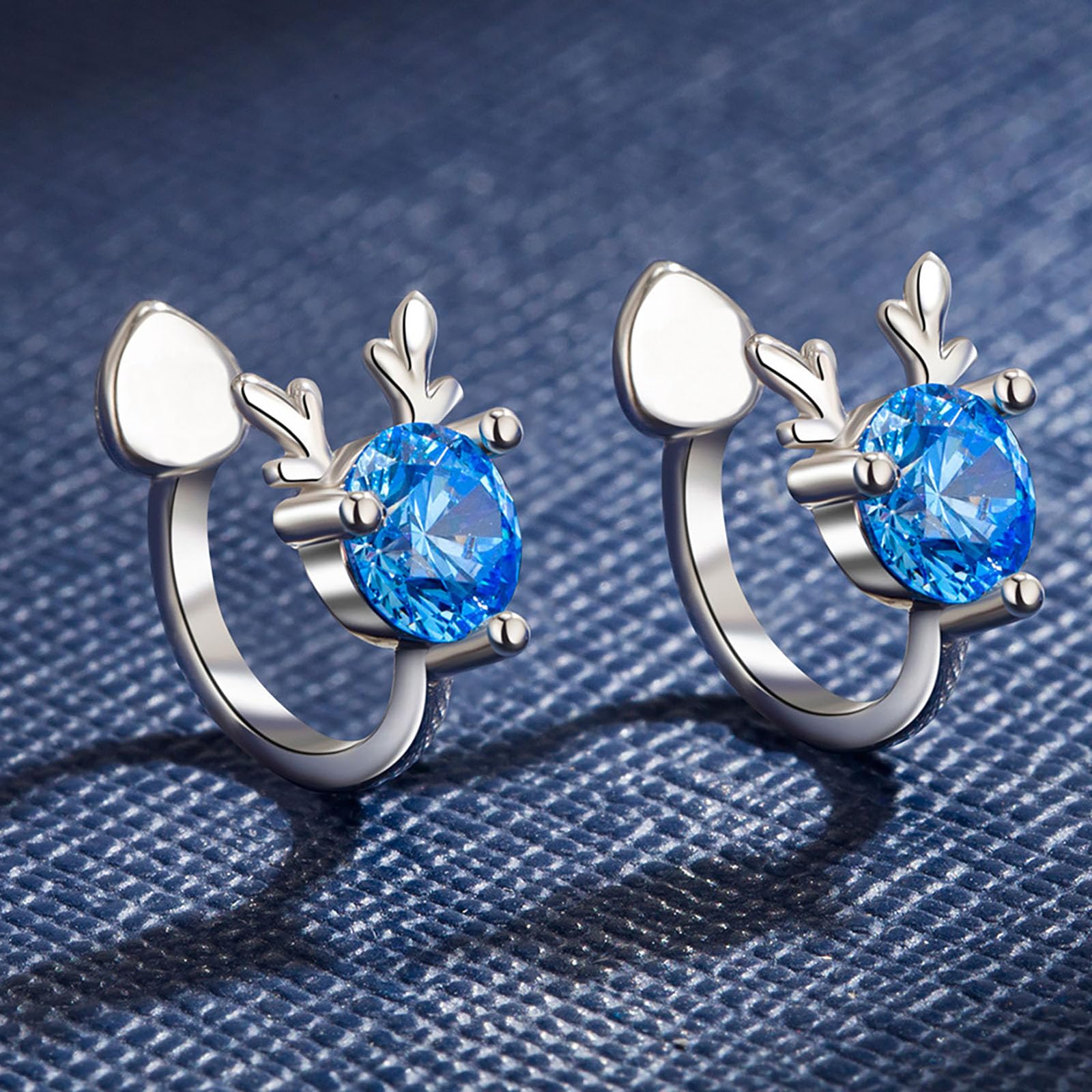 3 Paia Orecchini Clip per Donna Bambina Zirconi Orecchini Fiore e Fiocco di Neve Argento Ear Cuff Fiore Orecchino Senza Buco Piccoli Finti Orecchino in Argento 925 Donna Brillante Anallergici