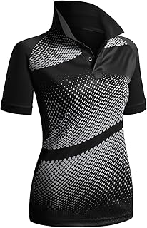 CLOVERY Wicking Material Clothing Functional Fabric Short Sleeve Casual Polo Black US L/Tag L