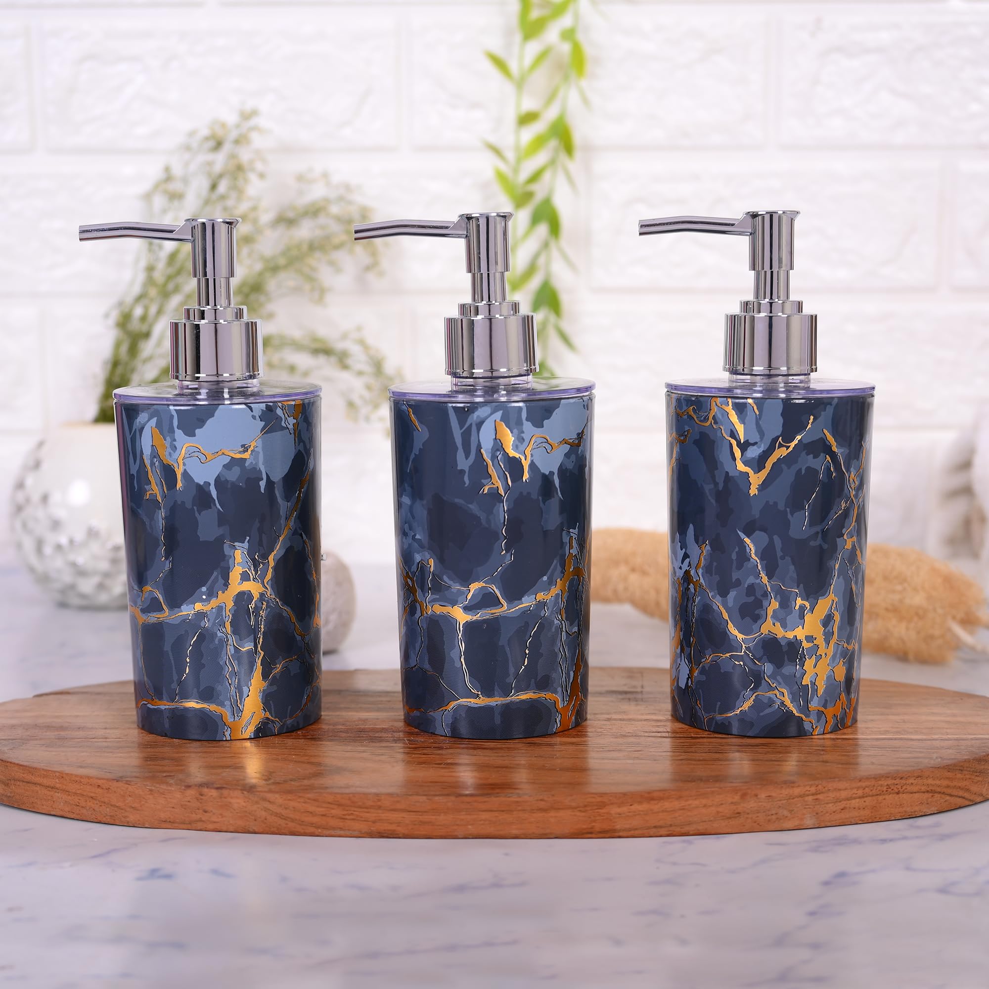 Shenron Refillable Liquid Soap Dispenser. Unbreakable Plastic Dispenser for Sanitizer Lotion Shampoo. Handwash Bottle for Kitchen, Bathroom, Shower, Wash Basin, Sink - 250ML (Grey Marble, Pack of 3) (B0DBZTXLPH) Amazon Price History, Amazon Price Tracker