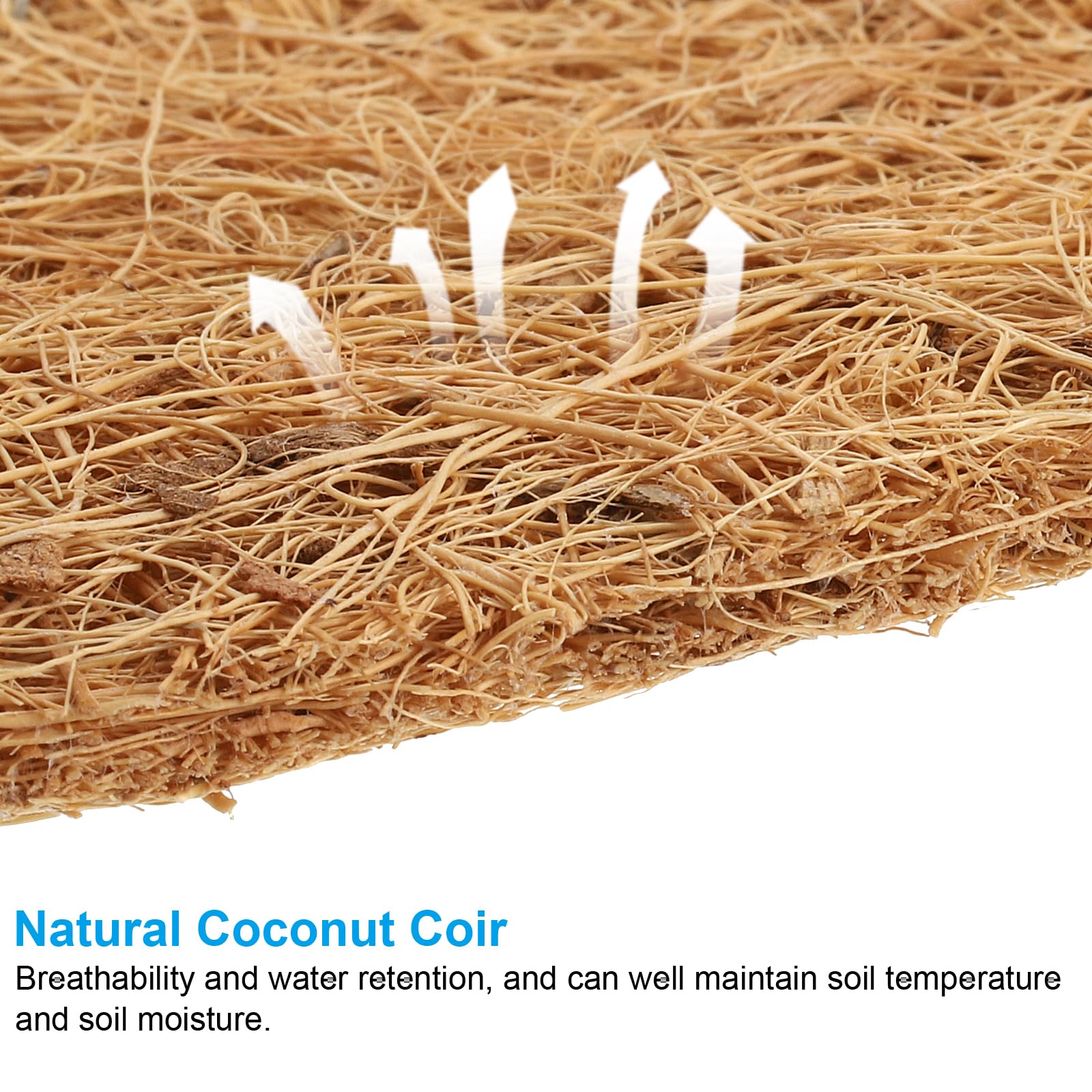 PATIKIL 8 Inch Coconut Fibers Mulch Ring, 10Pcs Coco Coir Tree Protector Mats Tree Disc Plant Cover Protection for Garden Landscaping - Image 4