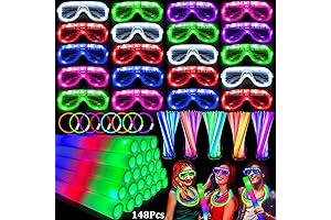 148-piece Halloween Glow-in-the-Dark Party Light Sticks