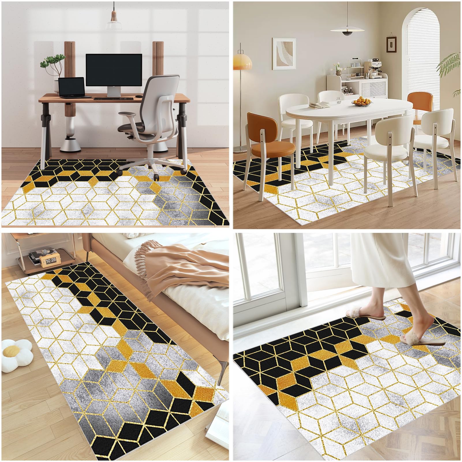 Tapis de Sol pour Fauteuil, Tapis Protection Sol Chaise Bureau, Tapis Chaise de Bureau Gaming, Tapis de Sol Bureau Tissu, Tapis de Protection en Bois/carrelage pour Bureau et Maison 200 x 230 cm