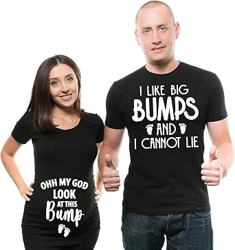 Big Bumps Funny Maternity Shirt Couple Matching Shirts Pregnancy Announcement True Maternity Top