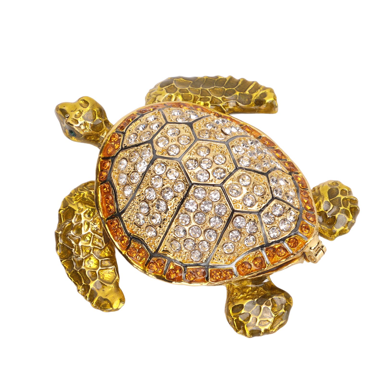 Figures de tortue en strass scintillantes, artisanat d'art