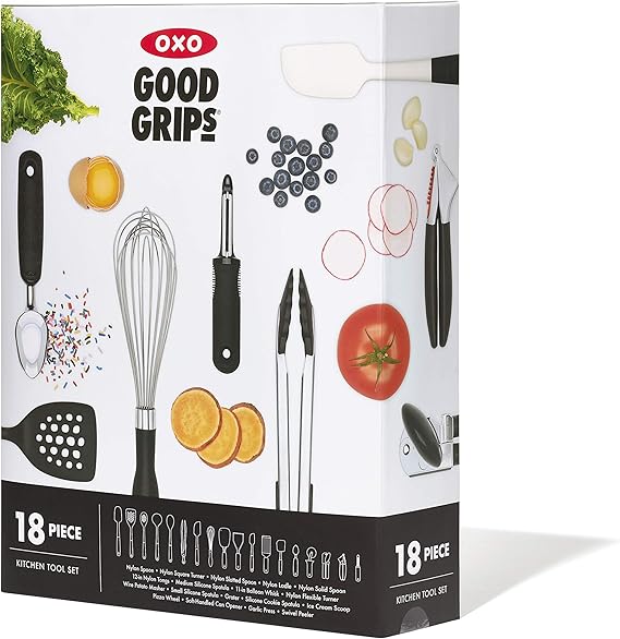 OXO Good Grips 18Piece Everyday Kitchen Utensil Set Home