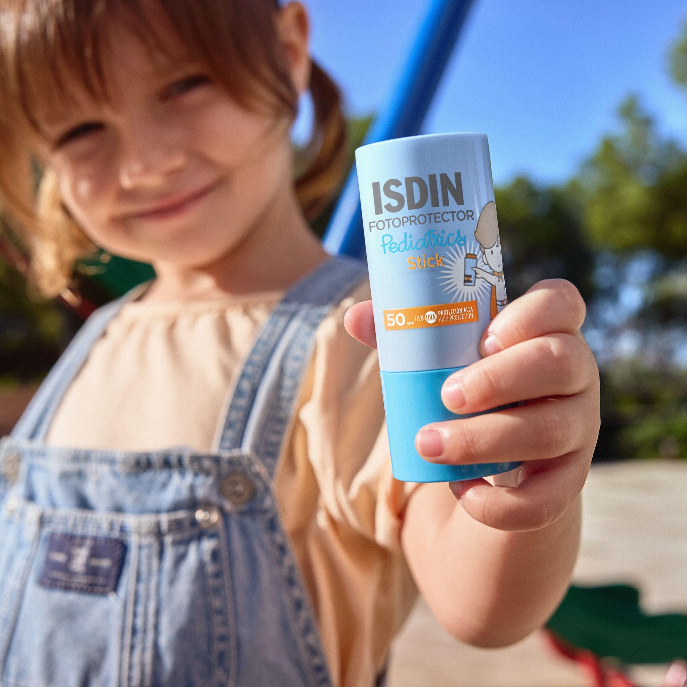 ISDIN Pediatrics Stick SPF 50 Protector en Stick para Niños y Bebés, Alta Protección en las Zonas más Sensibles y Expuestas, 20 g